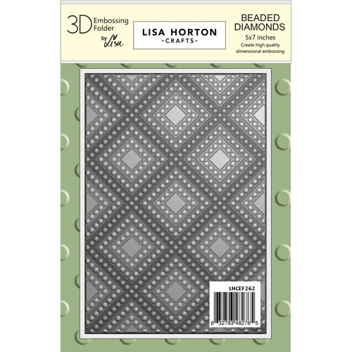 Lisa Horton Beaded Diamonds 3D Embossing Folder