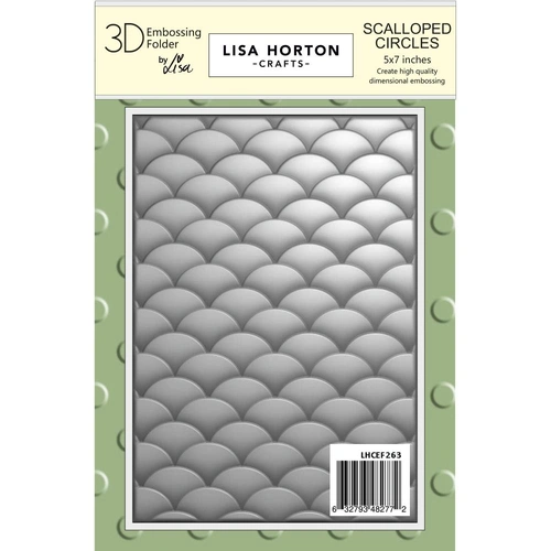 Lisa Horton Scalloped Circles 3D Embossing Folder