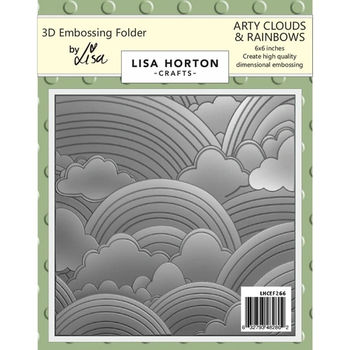 Lisa Horton Arty Clouds & Rainbows 3D Embossing Folder