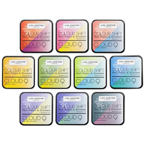 Lisa Horton Cloud 9 Colour Shift Matt Finish & Shimmer Blending Ink Pad Bundle 