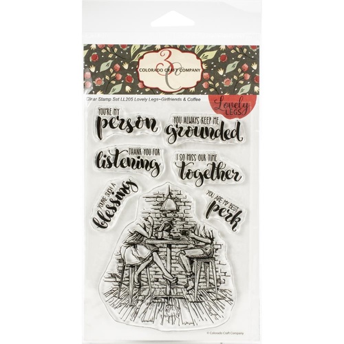 Colorado Craft Company Lovely Legs Stamp Girlfriends & Coffee