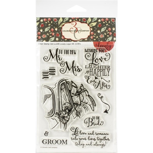 Colorado Craft Company Lovely Legs Stamp Mr and Mrs