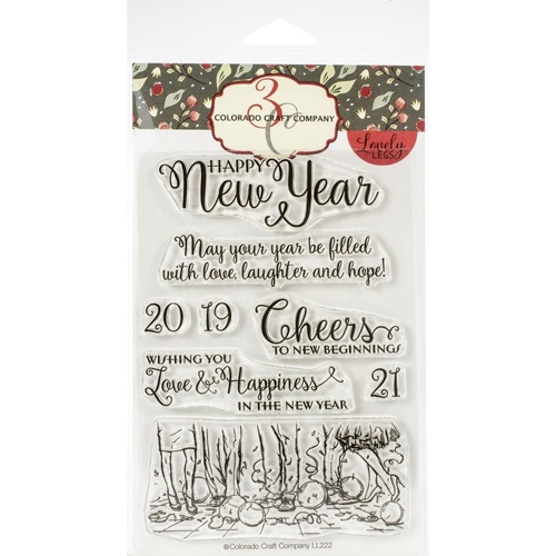 Colorado Craft Company Lovely Legs Stamp Happy New Year