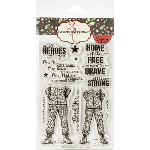 Colorado Craft Company Lovely Legs Stamp Military Strong