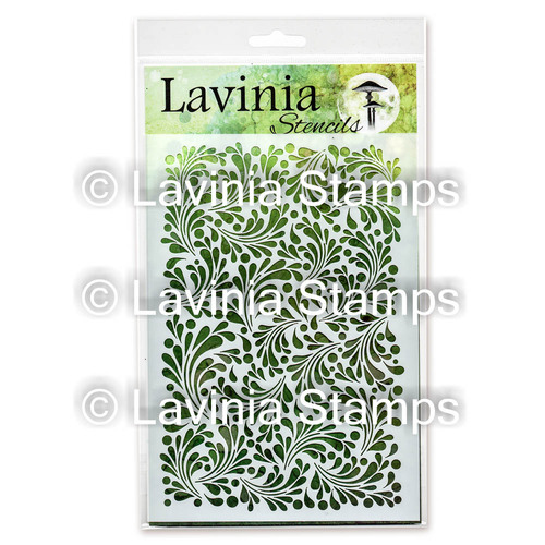 Lavinia Feather Leaf Stencil