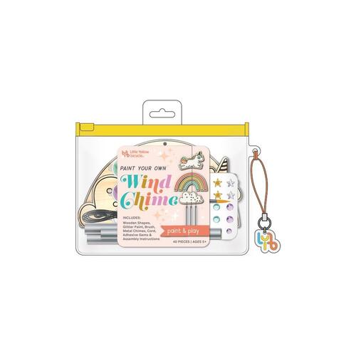Little Yellow Bicycle Unicorn Paint Your Own Wind Chime Kit