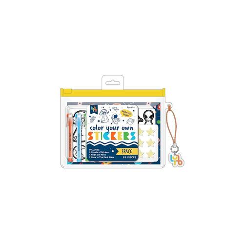 Little Yellow Bicycle Space Colour Your Own Stickers Kit
