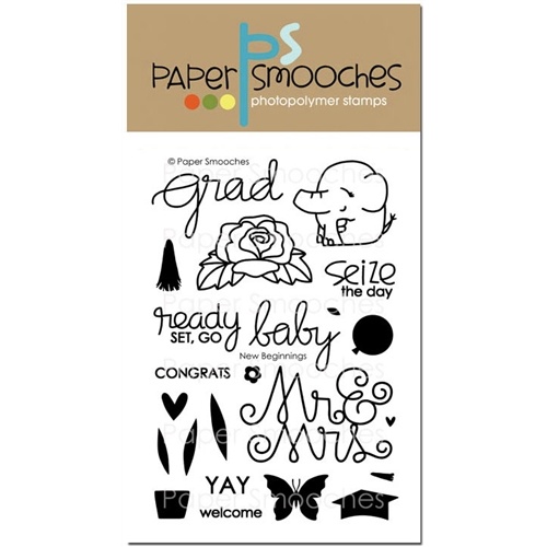 Paper Smooches Clear Stamp 4x6" New Beginnings