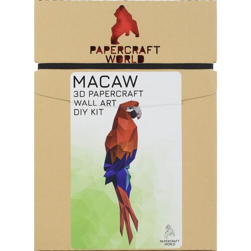 Papercraft World Macaw 3D Papercraft Wall Art