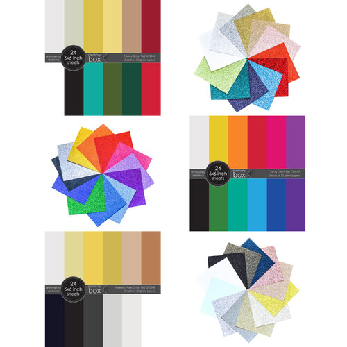 Memory Box 6" Glitter Paper Pad Bundle