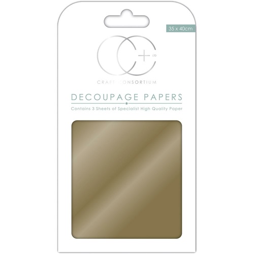Craft Consortium Decoupage Paper Metallic Gold