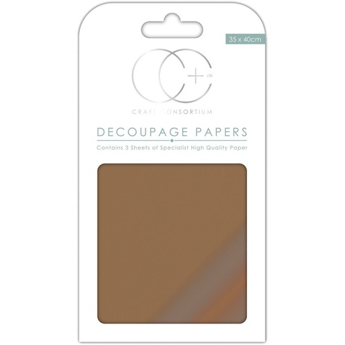 Craft Consortium Decoupage Paper Metallic Copper