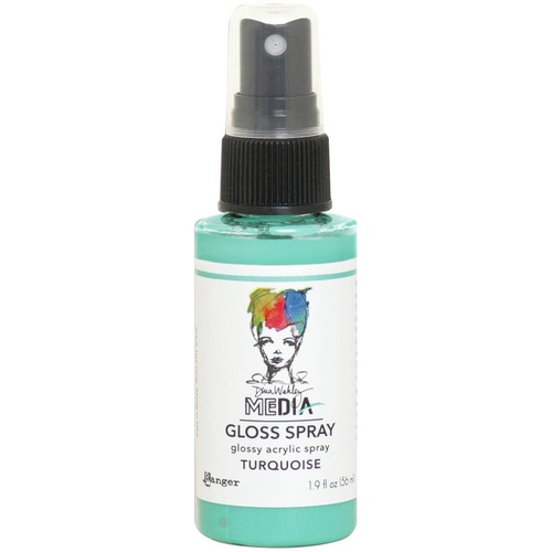 Dina Wakley MEdia Turquoise Gloss Spray 