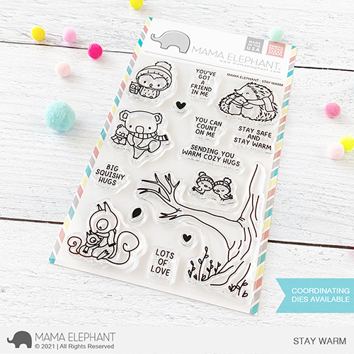 Mama Elephant Stay Warm Stamp