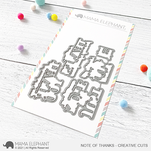 Mama Elephant Note of Thanks Creative Cuts Die