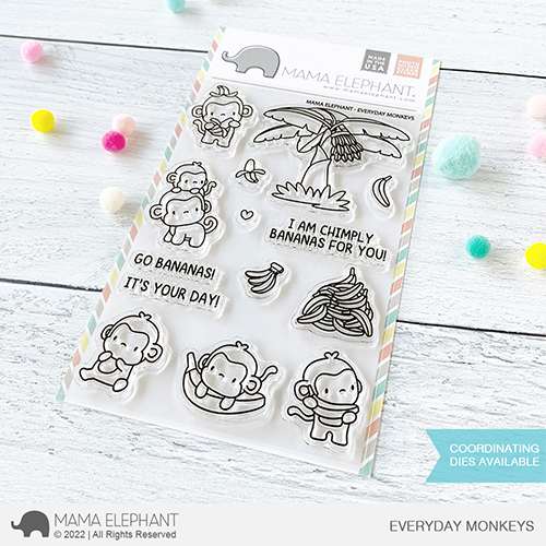 Mama Elephant Everyday Monkeys Stamp