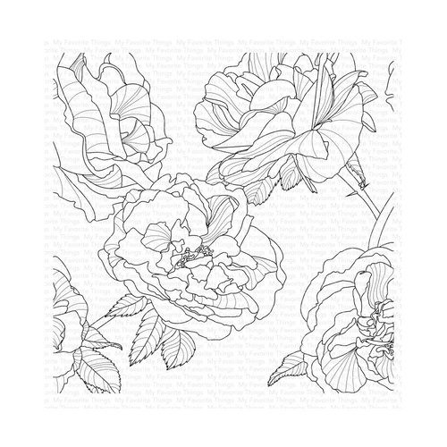 My Favorite Things Stamp Fanciful Roses Background