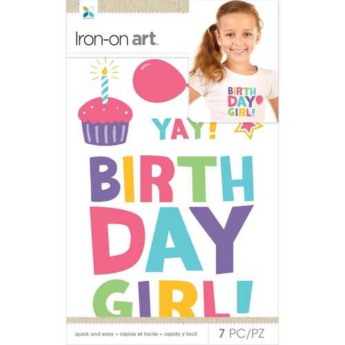Momenta Iron On Applique Birthday Girl