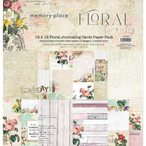 Memory Place Floral Tapestry 12" Journaling Card Paper Collection Pack