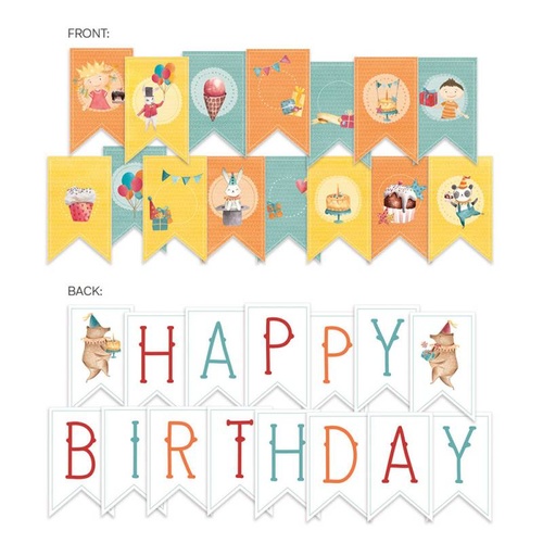 P13 Happy Birthday Die Cut Banner