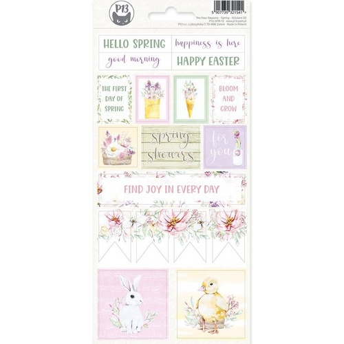 P13 The Four Seasons Spring Cardstock Sticker Sheet #02