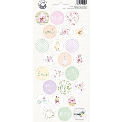 P13 The Four Seasons Spring Cardstock Sticker Sheet #03