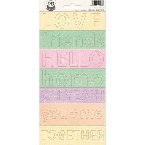 P13 The Four Seasons Spring Cardstock Sticker Sheet Phrase #02