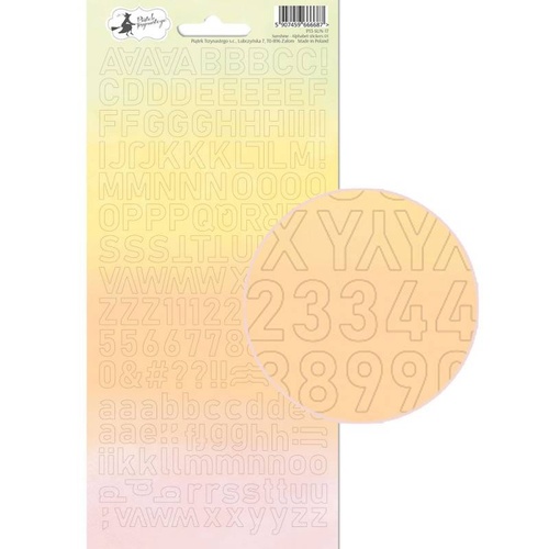P13 Sunshine Cardstock Sticker Sheet Alphabet
