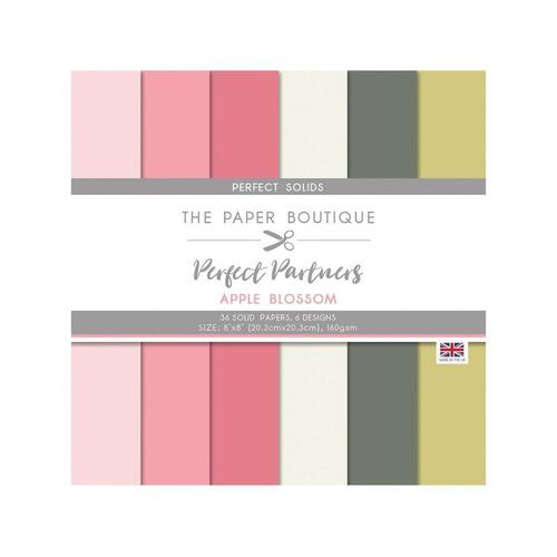 The Paper Boutique Perfect Partners Apple Blossom 8" Solids Paper Collection