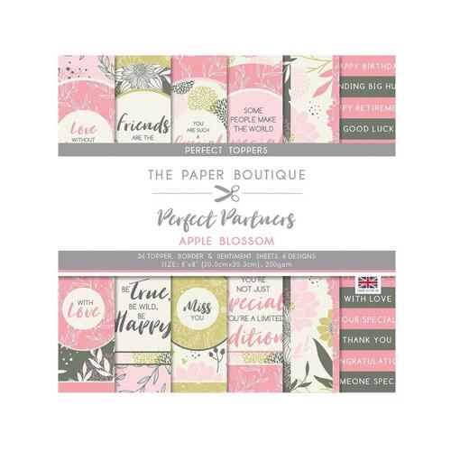 The Paper Boutique Perfect Partners Apple Blossom 8" Toppers Pad