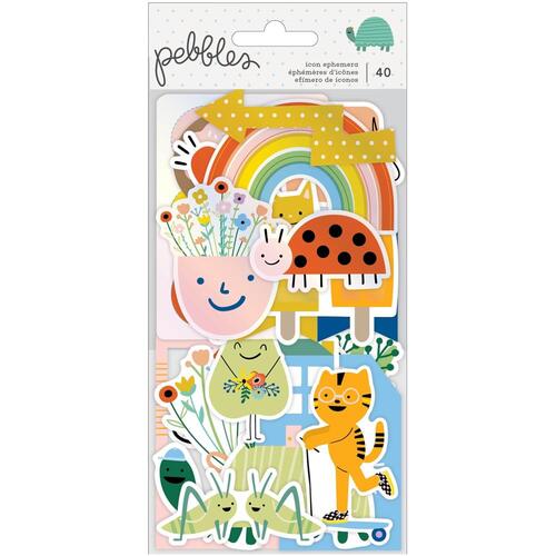 Pebbles Kid at Heart Icons Cardstock Die-Cuts with Foil Accents