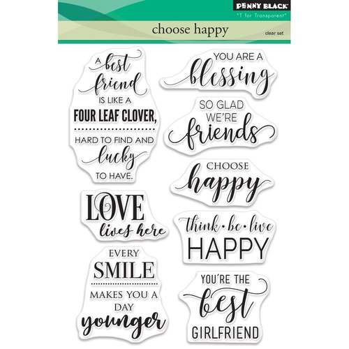 Penny Black Cling Stamp Choose Happy 