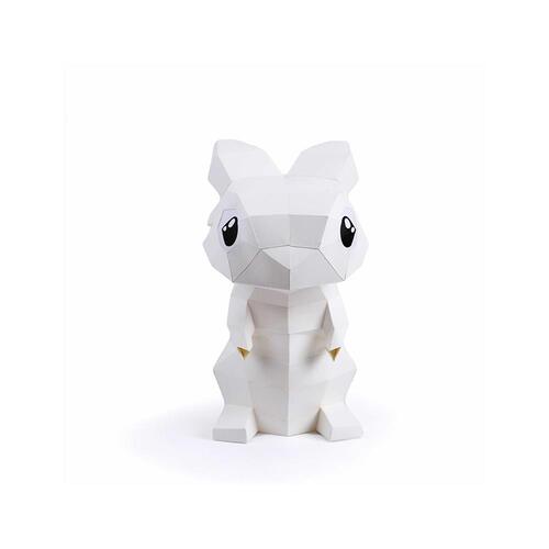 Papercraft World White Baby Dragon Dual-Use 3D Papercraft Model