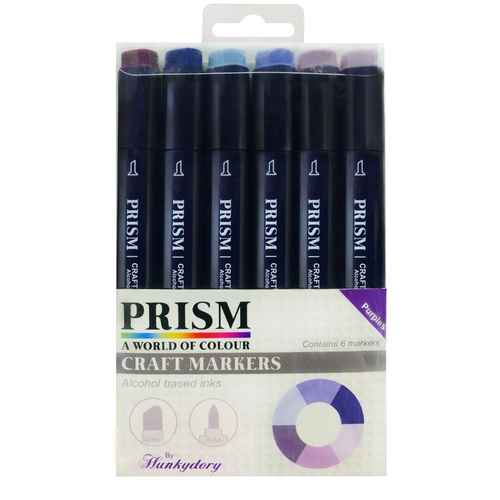 Hunkydory Prism Craft Markers Set Purples