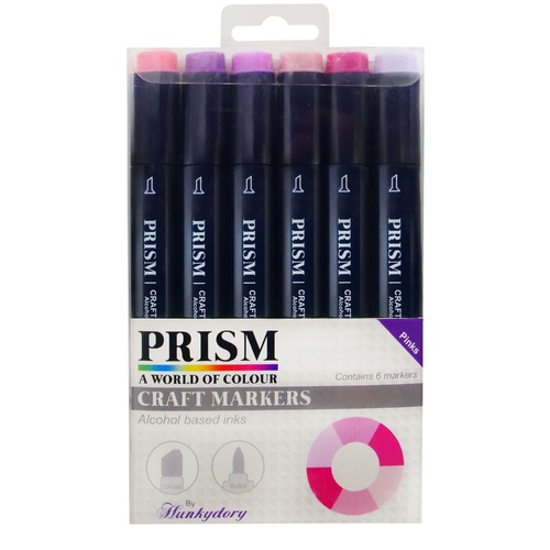 Hunkydory Prism Craft Markers Set Pinks