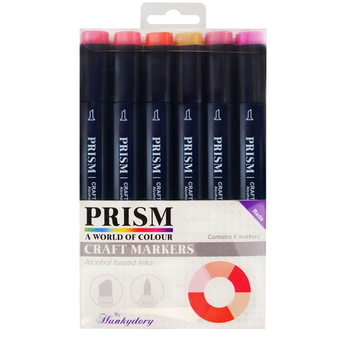 Hunkydory Prism Craft Markers Set Reds