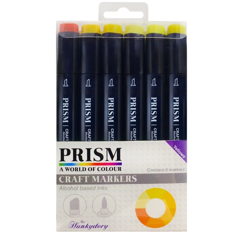 Hunkydory Prism Craft Markers Set Yellows