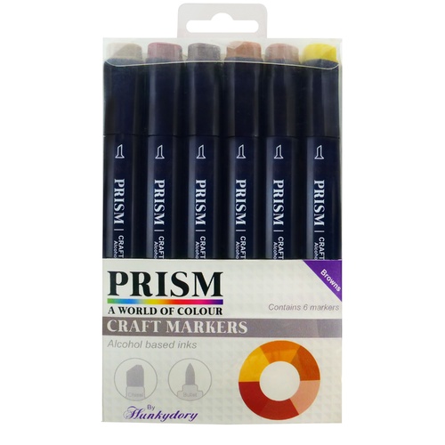 Hunkydory Prism Craft Markers Set Browns