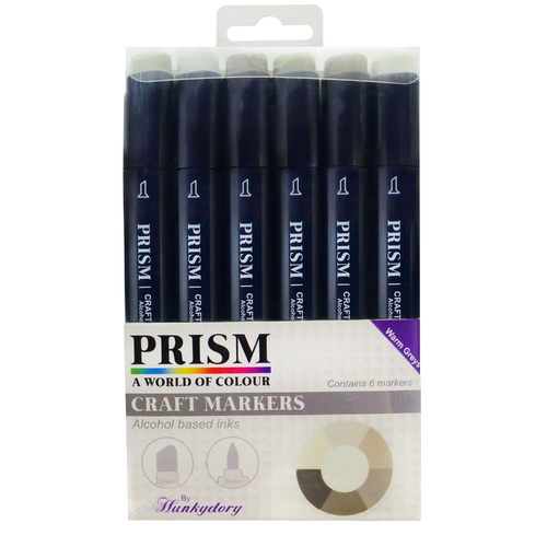 Hunkydory Prism Craft Markers Set Warm Greys
