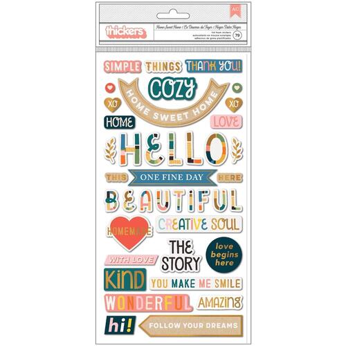 Paige Evans Bungalow Lane Home Sweet Home Phrase Thickers Stickers