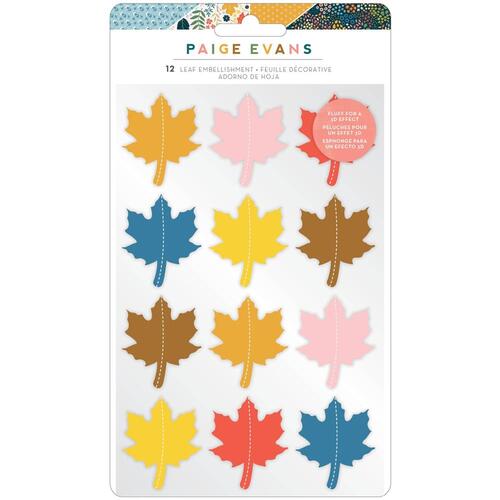 Paige Evans Bungalow Lane Leaf Embellishment Dimensional Stickers