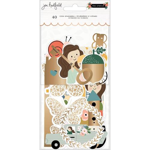 Jen Hadfield The Avenue Icons Ephemera Cardstock Die-Cuts