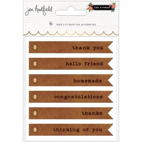 Jen Hadfield The Avenue Embossed Faux Leather Tags