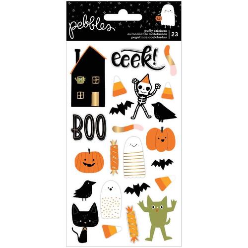 Pebbles Spoooky Icons Puffy Stickers 