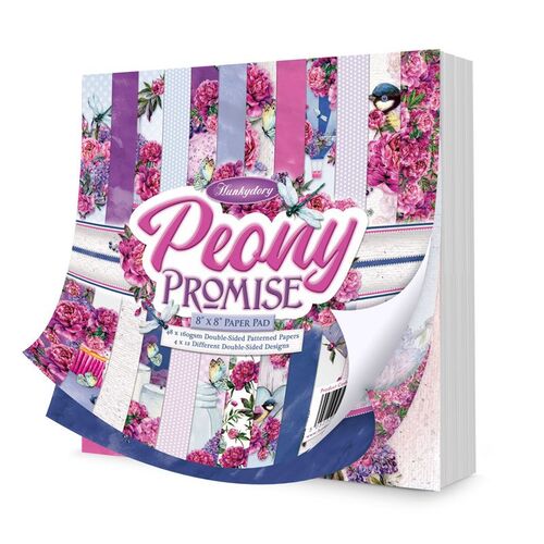 Hunkydory Peony Promise 8" Paper Pad