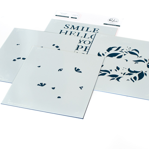 PinkFresh Studio Reason to Smile Wreath Layering Stencil Set