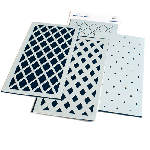 PinkFresh Studio Slimline Diamond Builder Layering Stencil