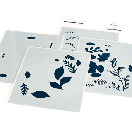 PinkFresh Studio Fall Foliage Layering Stencil Set