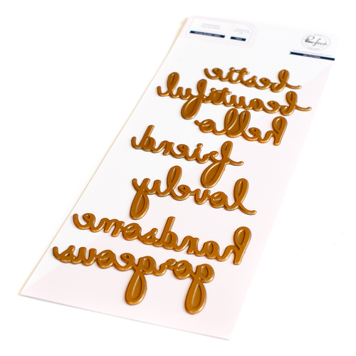 PinkFresh Studio Phrase Builder- Hello Hot Foil