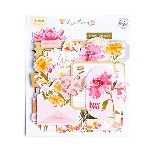 PinkFresh Studio Chrysanthemum Ephemera Pack